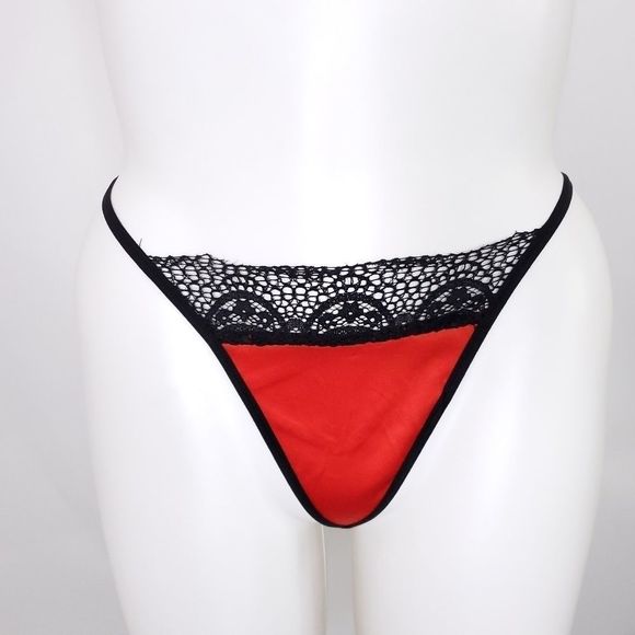 Lingerie Plus Size Sexy Lace Satin Slip With Thong Panty Plus Size Red NEW - Picture 12 of 14